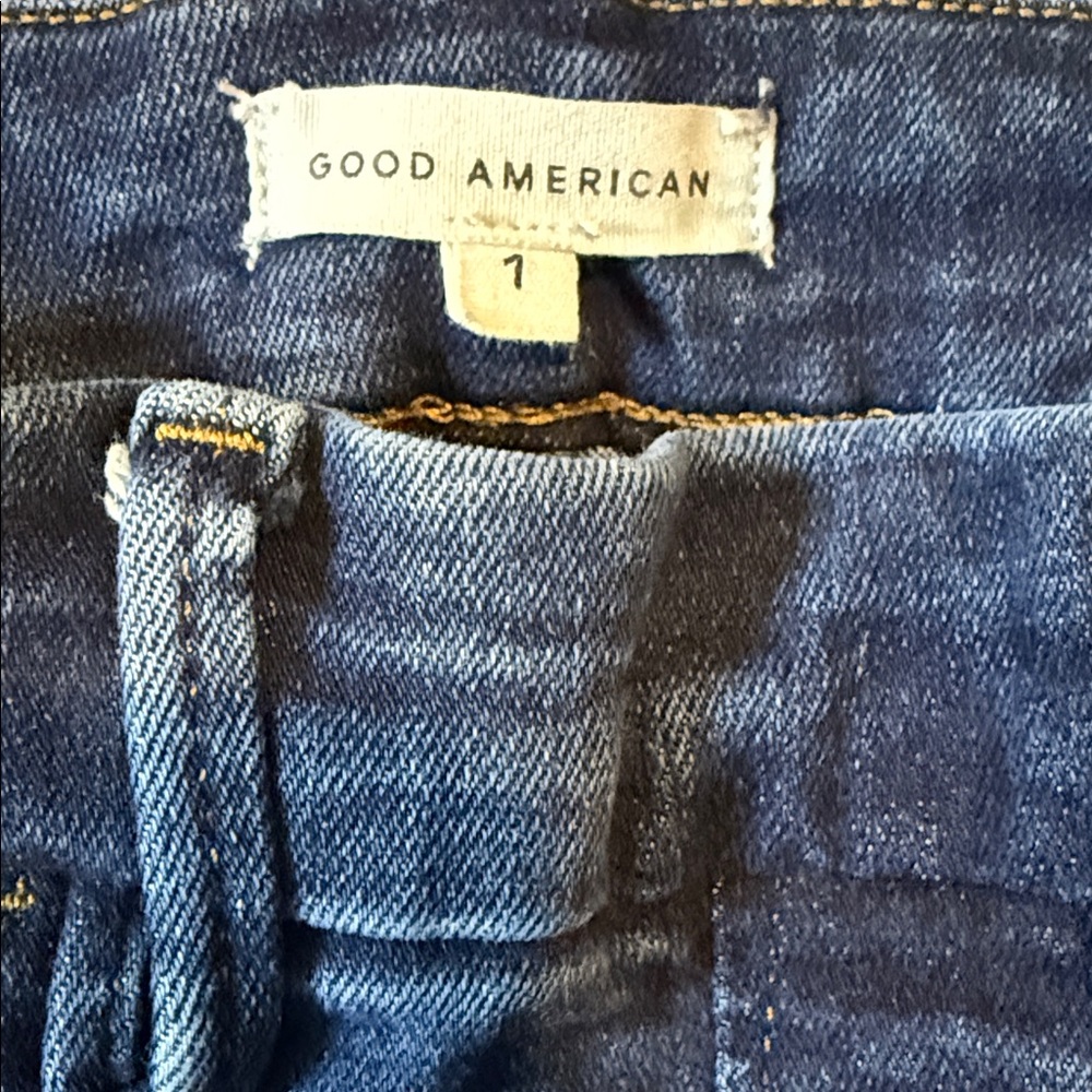 Good American Good Legs Flare Jeans Long Size 1 - Picture 4 of 4